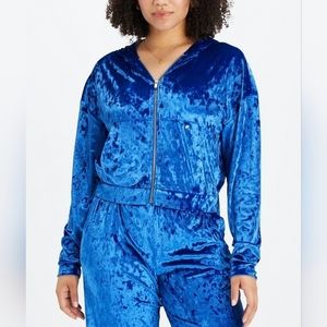 NWT Fabletics Crushed Velour Zip Up Hoodie $84.95